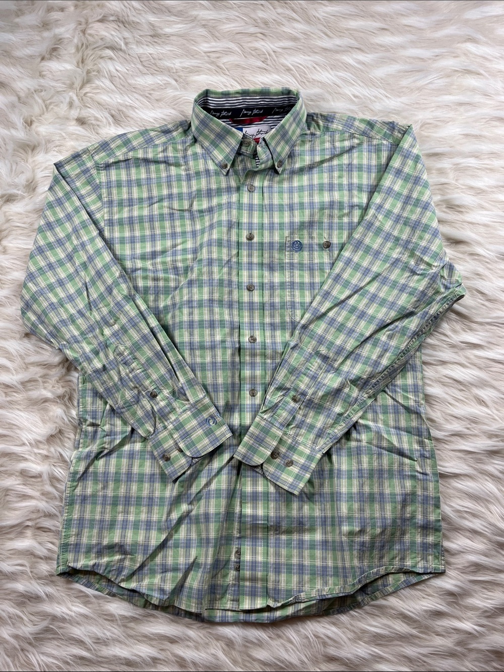 Wrangler George Strait Western Shirt M Multi Color Check